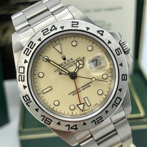 rolex explorer ii beige.